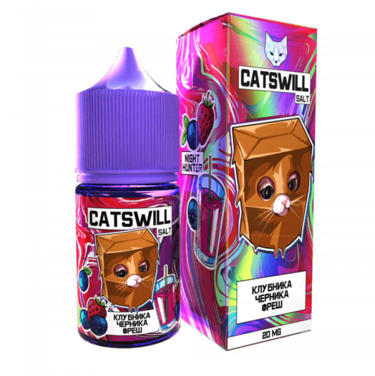 Жидкость Catswill Salt - Чернично-клубничный фреш 30 мл (20 мг)