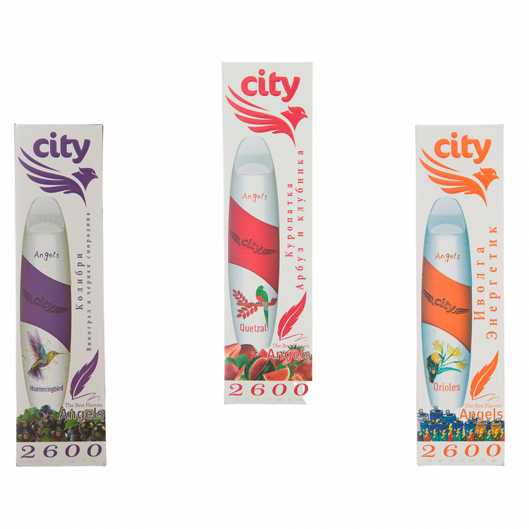 Одноразовая электронная сигарета City Angel 2600 - алое виноград