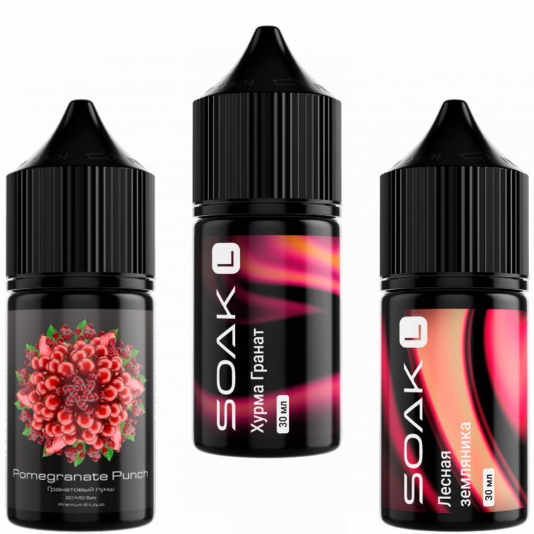 (МЦ) Жидкость SOAK L Salt - Cherry Cigar (Вишневая Сигара) 30 мл (20мг)