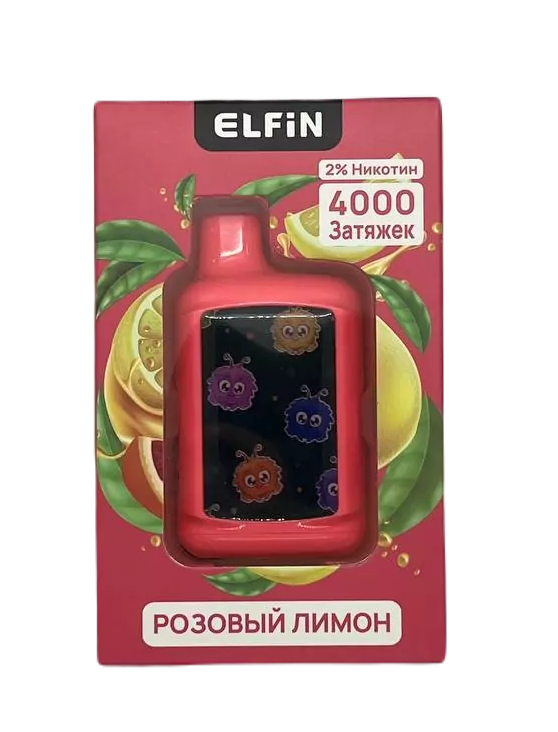 Одноразовая электронная сигарета Elfin Extra (4000) - Розовый лимон