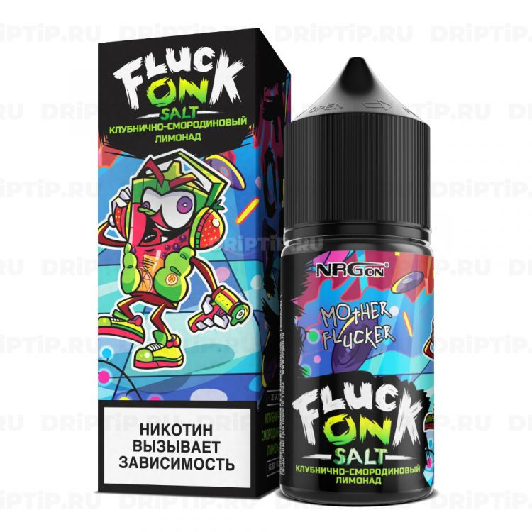 Жидкость Fluck On Salt Strong - Персик Черника Кокос (20мг Ultra)